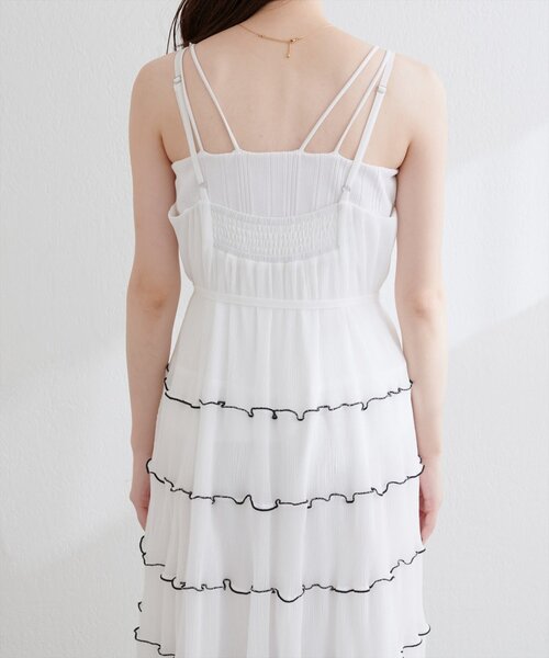 natural couture（ナチュラルクチュール）の「プリーツメローキャミワンピース（ワンピース・レディース・オフホワイト/ブラック/ブラウン・FREE）」の16枚目の写真