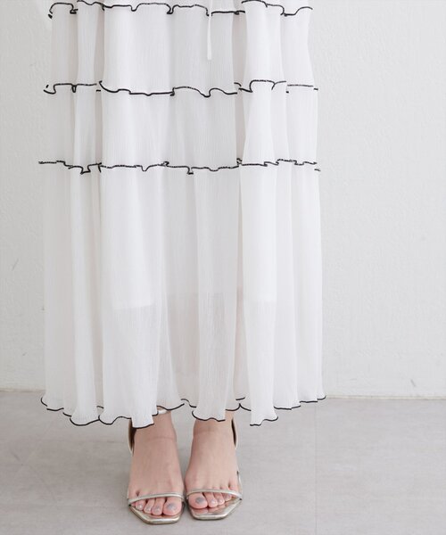 natural couture（ナチュラルクチュール）の「プリーツメローキャミワンピース（ワンピース・レディース・オフホワイト/ブラック/ブラウン・FREE）」の19枚目の写真