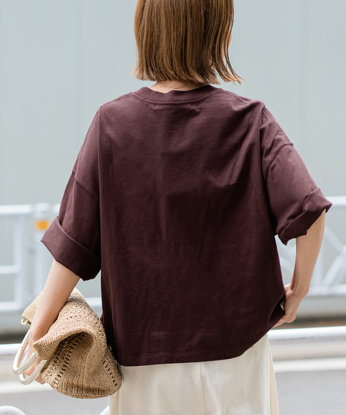 FRAMeWORK(フレームワーク)の「≪追加≫モックネックTシャツ2(Tシャツ/カットソー・レディース・ブラック/ホワイト/ボルドー・FREE)」の12枚目の写真