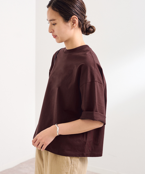 FRAMeWORK(フレームワーク)の「≪追加≫モックネックTシャツ2(Tシャツ/カットソー・レディース・ブラック/ホワイト/ボルドー・FREE)」の16枚目の写真