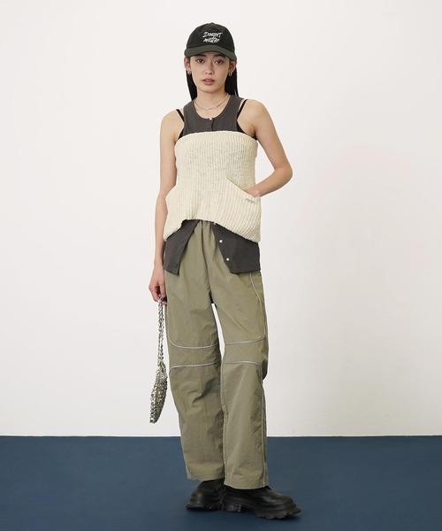 DISPATCHER NO.8（ディスパッチャーナンバーエイト）の「パイピングラインタフタパンツ（その他パンツ・レディース・オリーブ/ブラック・ONE SIZE）」の20枚目の写真