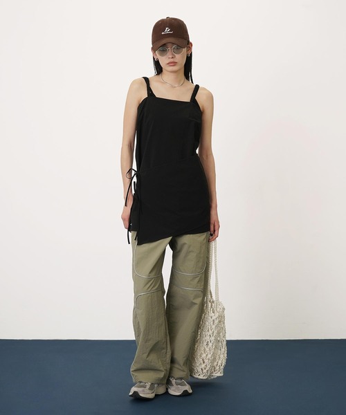 DISPATCHER NO.8（ディスパッチャーナンバーエイト）の「パイピングラインタフタパンツ（その他パンツ・レディース・オリーブ/ブラック・ONE SIZE）」の18枚目の写真