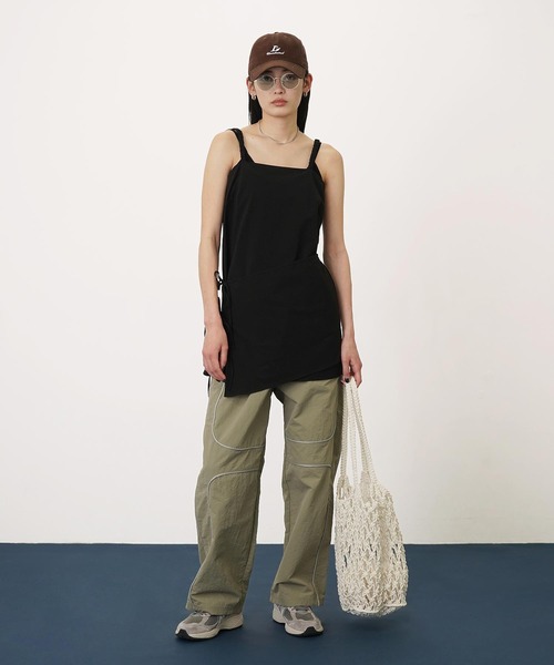 DISPATCHER NO.8（ディスパッチャーナンバーエイト）の「パイピングラインタフタパンツ（その他パンツ・レディース・オリーブ/ブラック・ONE SIZE）」の22枚目の写真