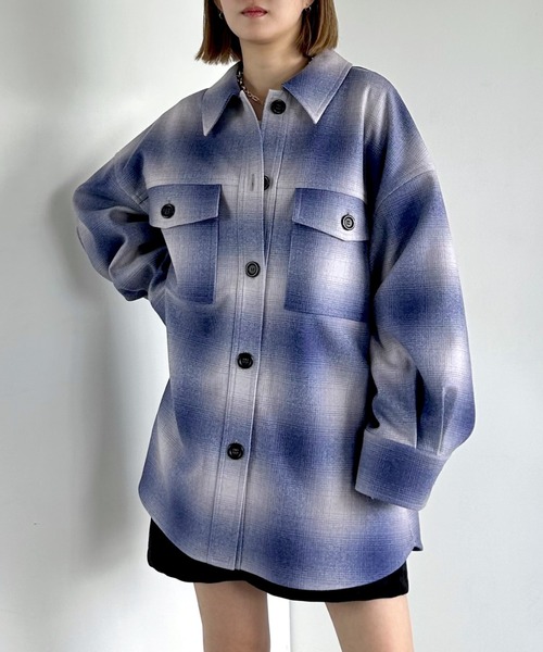 PAGEBOY（ページボーイ）の「ウーリーテックＣＰＯジャケット（テーラードジャケット・レディース・ブラック/ブルー系その他/ホワイト系その他・FREE）」の7枚目の写真