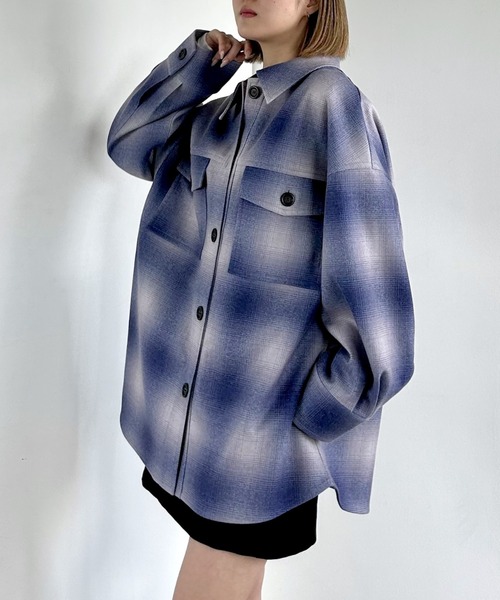 PAGEBOY（ページボーイ）の「ウーリーテックＣＰＯジャケット（テーラードジャケット・レディース・ブラック/ブルー系その他/ホワイト系その他・FREE）」の8枚目の写真