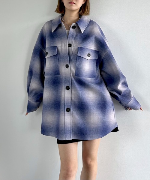 PAGEBOY（ページボーイ）の「ウーリーテックＣＰＯジャケット（テーラードジャケット・レディース・ブラック/ブルー系その他/ホワイト系その他・FREE）」の9枚目の写真