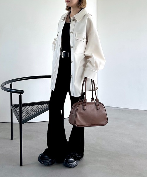 PAGEBOY（ページボーイ）の「ウーリーテックＣＰＯジャケット（テーラードジャケット・レディース・ブラック/ブルー系その他/ホワイト系その他・FREE）」の17枚目の写真