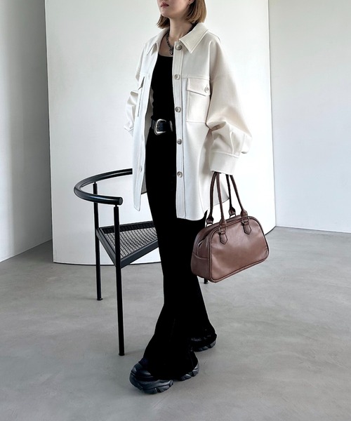 PAGEBOY（ページボーイ）の「ウーリーテックＣＰＯジャケット（テーラードジャケット・レディース・ブラック/ブルー系その他/ホワイト系その他・FREE）」の18枚目の写真