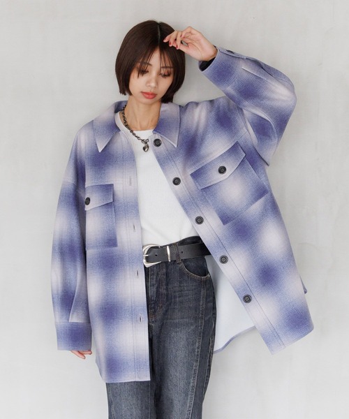 PAGEBOY（ページボーイ）の「ウーリーテックＣＰＯジャケット（テーラードジャケット・レディース・ブラック/ブルー系その他/ホワイト系その他・FREE）」の20枚目の写真