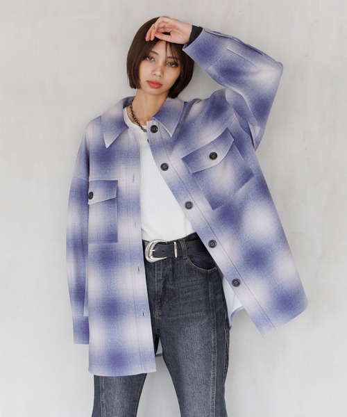 PAGEBOY（ページボーイ）の「ウーリーテックＣＰＯジャケット（テーラードジャケット・レディース・ブラック/ブルー系その他/ホワイト系その他・FREE）」の21枚目の写真