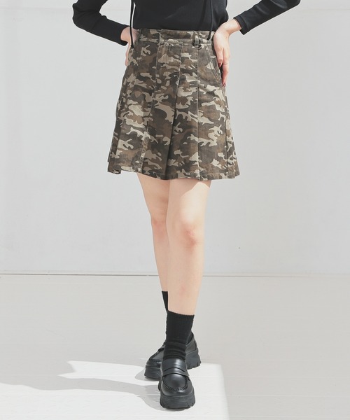 Honeys(ハニーズ)の「迷彩柄ミニスカート(スカート・レディース・ベージュ系/カーキ系・L/LL/M/S)」の11枚目の写真