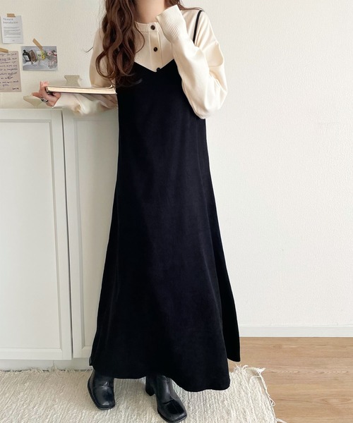 Java(ジャバ)の「《JaVaジャバコラボ》顔周りスッキリ&胸元刺繍で映える♪配色刺繍ヘンリーネックニット(ニット/セーター・レディース・ブラウン/ブラック×ホワイト/グレー×ホワイト/グレイッシュベージュ/アイボリー・LARGE/MEDIUM/X-LARGE/SMALL)」の7枚目の写真