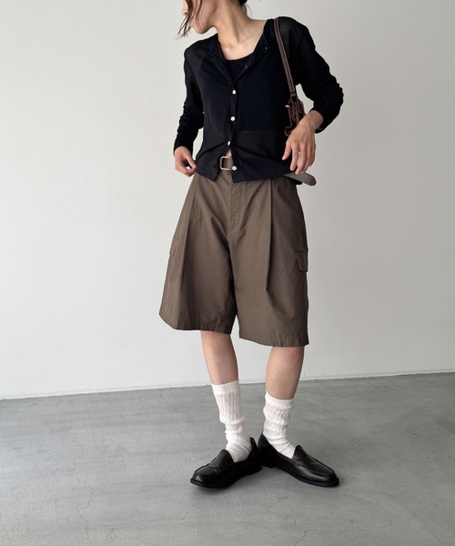 CANAL JEAN（キャナルジーン）の「choice_cnl　コットンナイロンカーゴハーフパンツ（カーゴパンツ・レディース・ブラウン・ONE SIZE）」の5枚目の写真