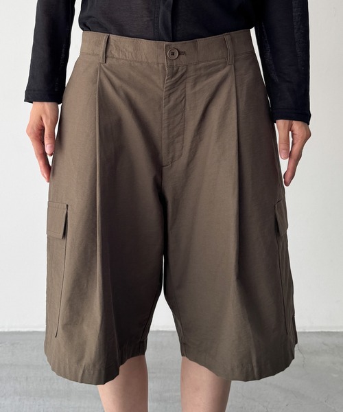 CANAL JEAN（キャナルジーン）の「choice_cnl　コットンナイロンカーゴハーフパンツ（カーゴパンツ・レディース・ブラウン・ONE SIZE）」の6枚目の写真