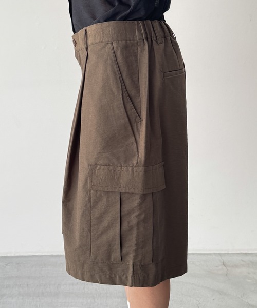 CANAL JEAN（キャナルジーン）の「choice_cnl　コットンナイロンカーゴハーフパンツ（カーゴパンツ・レディース・ブラウン・ONE SIZE）」の7枚目の写真