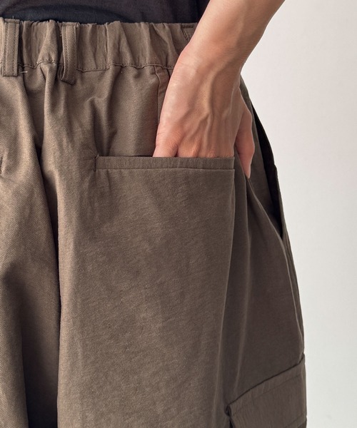 CANAL JEAN（キャナルジーン）の「choice_cnl　コットンナイロンカーゴハーフパンツ（カーゴパンツ・レディース・ブラウン・ONE SIZE）」の10枚目の写真
