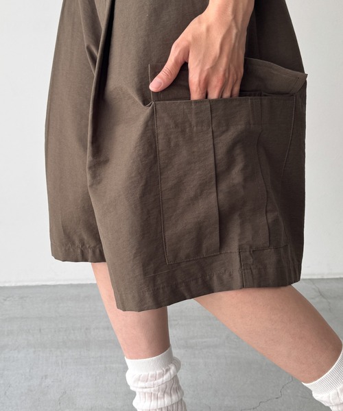 CANAL JEAN（キャナルジーン）の「choice_cnl　コットンナイロンカーゴハーフパンツ（カーゴパンツ・レディース・ブラウン・ONE SIZE）」の11枚目の写真