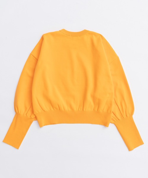 MAISON SPECIAL（メゾンスペシャル）の「Crew Neck Color Short Knit Pullover/クルーネックカラーショートニット（ニット/セーター・レディース・オレンジ/グリーン/ブラック/ブルー・FREE）」の7枚目の写真