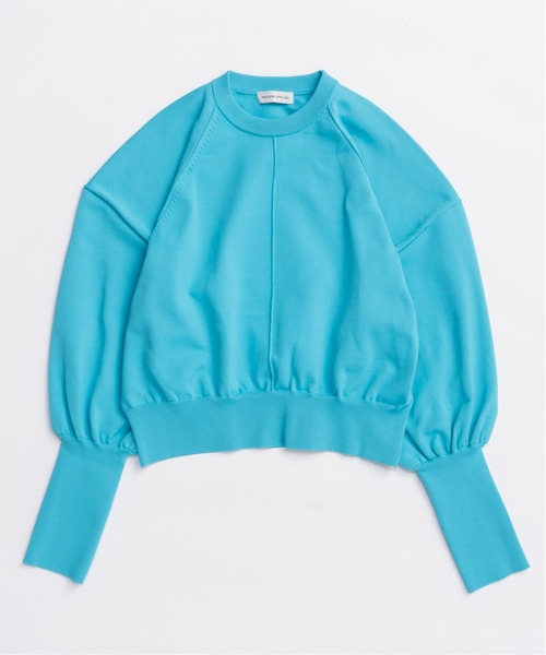 MAISON SPECIAL（メゾンスペシャル）の「Crew Neck Color Short Knit Pullover/クルーネックカラーショートニット（ニット/セーター・レディース・オレンジ/グリーン/ブラック/ブルー・FREE）」の17枚目の写真