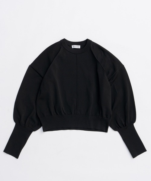 MAISON SPECIAL（メゾンスペシャル）の「Crew Neck Color Short Knit Pullover/クルーネックカラーショートニット（ニット/セーター・レディース・オレンジ/グリーン/ブラック/ブルー・FREE）」の18枚目の写真