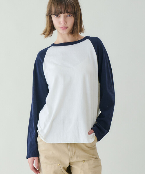 FilMelange（フィルメランジェ）の「FilMelange | 〈別注〉ベースボール 長袖Tシャツ WOMEN（Tシャツ/カットソー・レディース・グレー系その他/ホワイト系その他・1）」の18枚目の写真