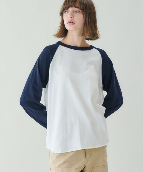 FilMelange（フィルメランジェ）の「FilMelange | 〈別注〉ベースボール 長袖Tシャツ WOMEN（Tシャツ/カットソー・レディース・グレー系その他/ホワイト系その他・1）」の19枚目の写真