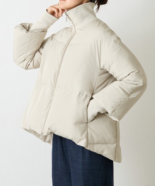 ビアズリー　ベージュ 　ブルゾン　フレアシルエット ジャケット ジップフレアダウン（ダウンジャケット/コート）｜BEARDSLEY