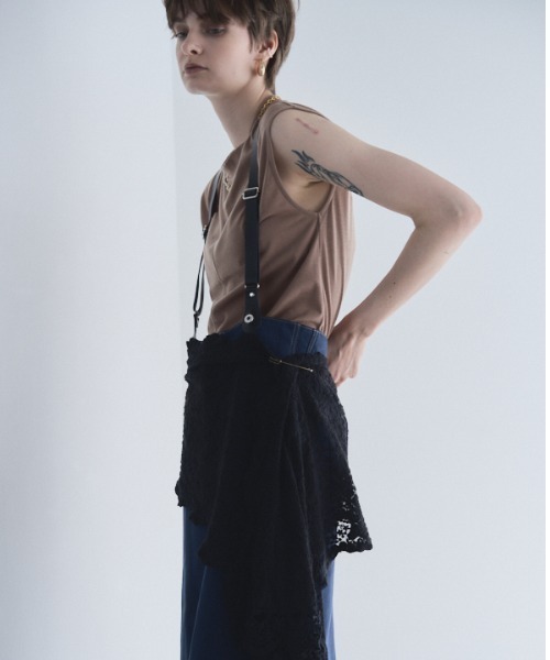 Muel Chic(ミュエルシック)の「Tao sleeveless CS タオノースリーブカットソー(Tシャツ/カットソー・レディース・グレー/ブラック/サックスブルー/モカ/オレンジ/ホワイト・FREE)」の19枚目の写真