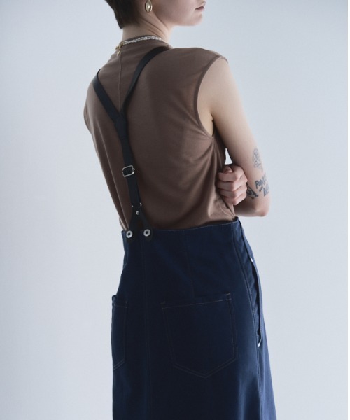 Muel Chic(ミュエルシック)の「Tao sleeveless CS タオノースリーブカットソー(Tシャツ/カットソー・レディース・グレー/ブラック/サックスブルー/モカ/オレンジ/ホワイト・FREE)」の21枚目の写真