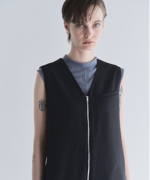 Muel Chic(ミュエルシック)の「Tao sleeveless CS タオノースリーブカットソー(Tシャツ/カットソー・レディース・グレー/ブラック/サックスブルー/モカ/オレンジ/ホワイト・FREE)」の17枚目の写真