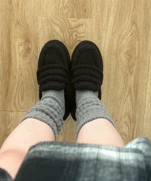 ESPERANZA（エスペランサ）の「SNSで話題！ふわもこボアサボ（サンダル・レディース・ベージュ/ブラック・LL/L/M/S）」の4枚目の写真