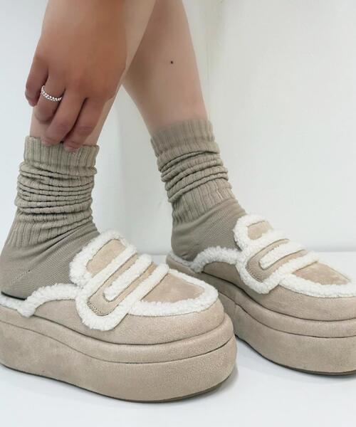 ESPERANZA（エスペランサ）の「SNSで話題！ふわもこボアサボ（サンダル・レディース・ベージュ/ブラック・LL/L/M/S）」の12枚目の写真