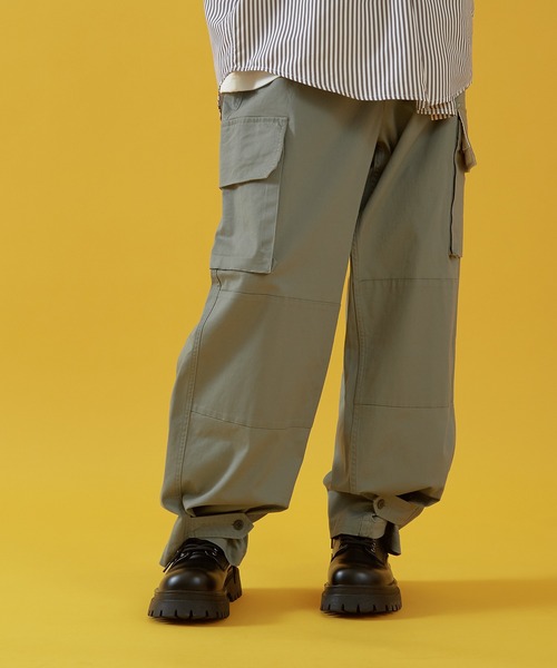 improves（インプローブス）の「ワイドベルト カーゴパンツ 08187/10052（カーゴパンツ・メンズ・ブラック/ライトグリーン・マルチサイズ）」の3枚目の写真