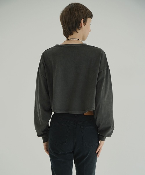 CLANE PIGMENT SHORT TOPS チャコールグレー CLANE 正規商品 トップス クラネ ピグメント ショート PIGMENT