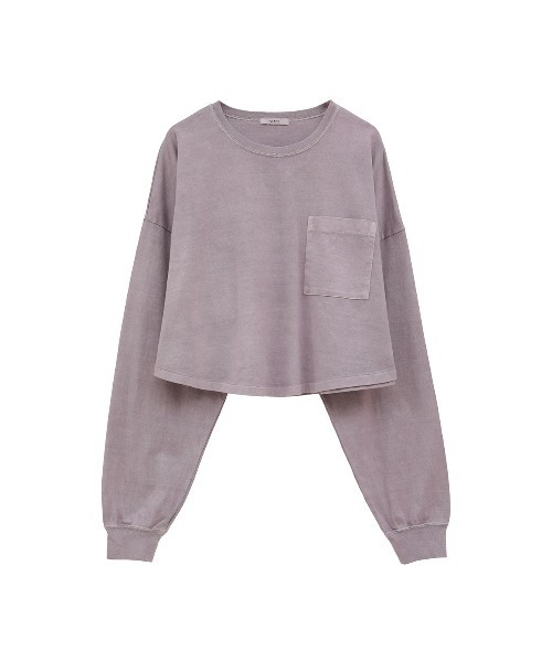 CLANE PIGMENT SHORT TOPS チャコールグレー セール】PIGMENT SHORT TOPS（Tシャツ/カットソー）｜CLANE（クラネ