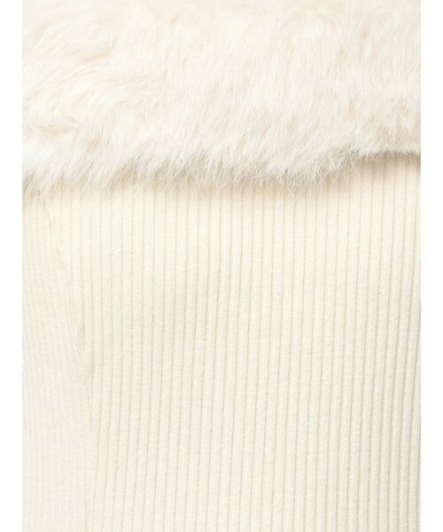 EATME（イートミー）の「フェイクファーオフショルロングワンピース（ワンピース・レディース・ブラウン/ネイビー/アイボリー/ブラック・FREE）」の16枚目の写真