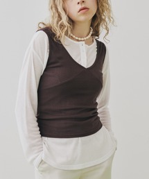 FUULLY STUDIO（フーリィーステューディオ）の「ビスチェライクレイヤードタンクトップ（タンクトップ）」