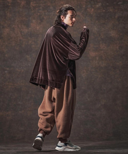 Jih Nunc(ジーヌンク)の「mlt5359-ストレッチベロアモックネックカットソー(JIH-R1124)(Tシャツ/カットソー・メンズ・ブラック/ブラウン/パープル・M/S/L)」の14枚目の写真