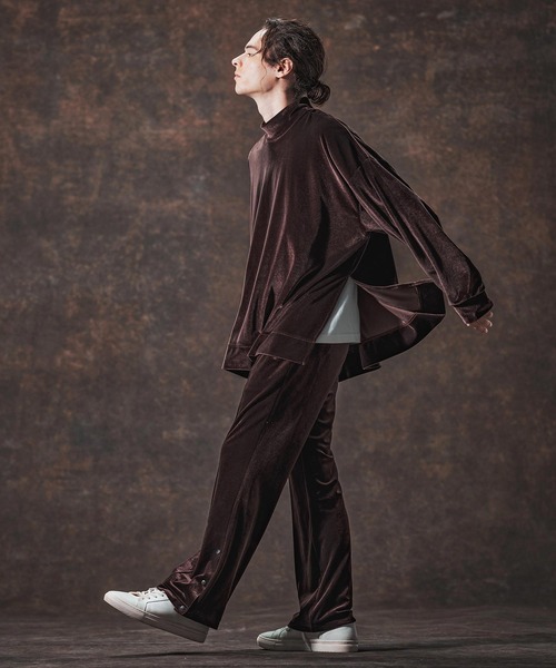 Jih Nunc(ジーヌンク)の「mlt5359-ストレッチベロアモックネックカットソー(JIH-R1124)(Tシャツ/カットソー・メンズ・ブラック/ブラウン/パープル・M/S/L)」の17枚目の写真