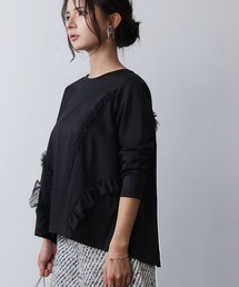 PICCIN（ピッチン）の「チュールフリルプルオーバー（Tシャツ/カットソー）」