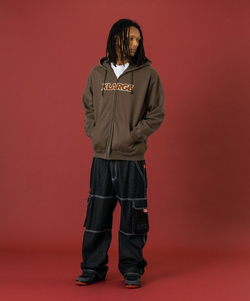 XLARGE（エクストララージ）の「DENIM CARGO PANTS（カーゴパンツ・メンズ・インディゴブルー/ブラック・30inch/32inch/34inch/36inch）」の4枚目の写真