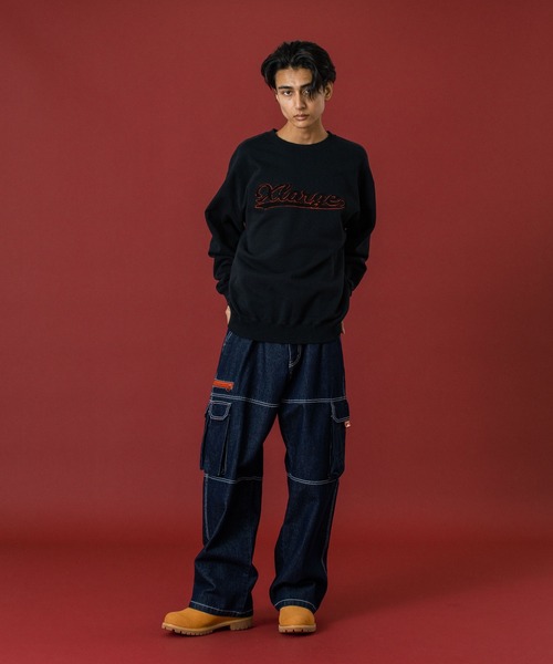 XLARGE（エクストララージ）の「DENIM CARGO PANTS（カーゴパンツ・メンズ・インディゴブルー/ブラック・30inch/32inch/34inch/36inch）」の8枚目の写真