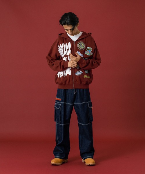XLARGE（エクストララージ）の「DENIM CARGO PANTS（カーゴパンツ・メンズ・インディゴブルー/ブラック・30inch/32inch/34inch/36inch）」の9枚目の写真