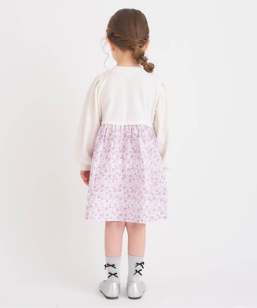 apres les cours（アプレレクール）の「【新色追加/リンク/WEB限定】スカラップドッキングワンピース_ジュニア対応（ワンピース・キッズ・ブラック/インディゴブルー/アイボリー/チェック/レッド/その他3/ピンク/ミント・90/100/110/120/80/130/140）」の15枚目の写真