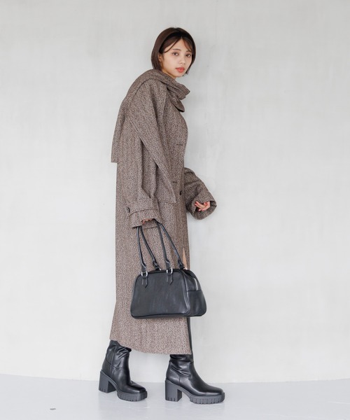 PAGEBOY（ページボーイ）の「ウールコンヘリンボーンコート（チェスターコート・レディース・ブラック系その他/ブラウン系その他・FREE）」の11枚目の写真