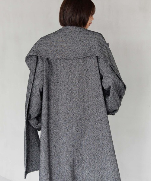 PAGEBOY（ページボーイ）の「ウールコンヘリンボーンコート（チェスターコート・レディース・ブラック系その他/ブラウン系その他・FREE）」の7枚目の写真