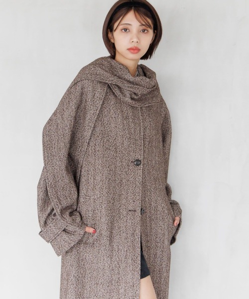 PAGEBOY（ページボーイ）の「ウールコンヘリンボーンコート（チェスターコート・レディース・ブラック系その他/ブラウン系その他・FREE）」の15枚目の写真