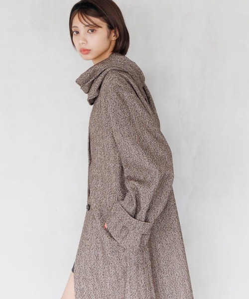 PAGEBOY（ページボーイ）の「ウールコンヘリンボーンコート（チェスターコート・レディース・ブラック系その他/ブラウン系その他・FREE）」の13枚目の写真