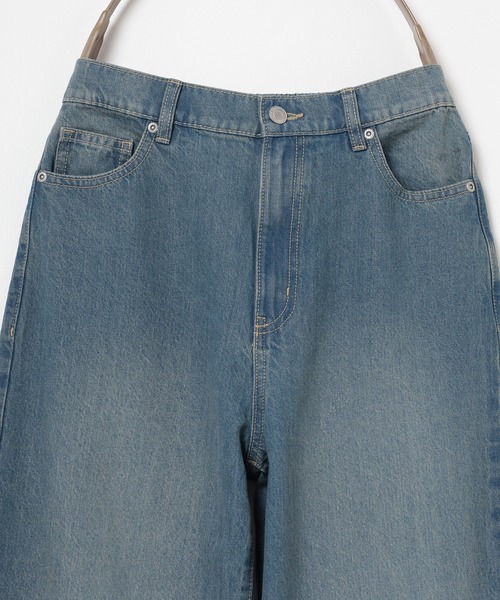 Honeys（ハニーズ）の「ストレートパンツ（股下６３ｃｍ）（デニムパンツ・レディース・ブルー系その他/グレー/ブルー系その他3/ライトグレー・3L/L/LL/M/S/SS）」の11枚目の写真