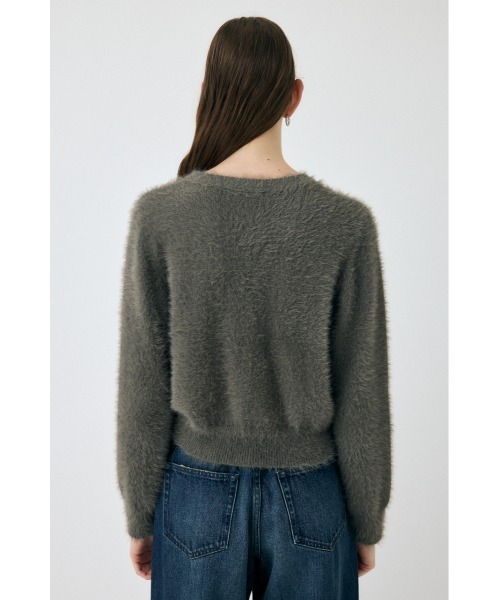 MOUSSY(マウジー)の「【ZOZO・一部店舗限定】SHAGGY MOUSSY LOGO KNIT / シャギーマウジーロゴニット(ニット/セーター・レディース・ブラック/ブラウン/チャコールグレー/アイボリー・FREE)」の9枚目の写真